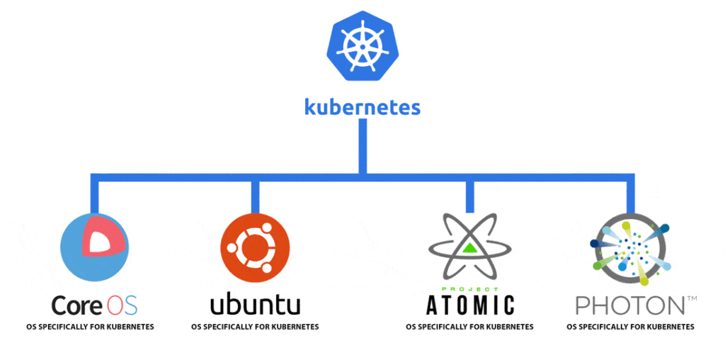 Fig 4. Container-Specific Operating Systems: CoreOS, Project Atomic, Ubuntu Snappy Core, VMWare Photon
